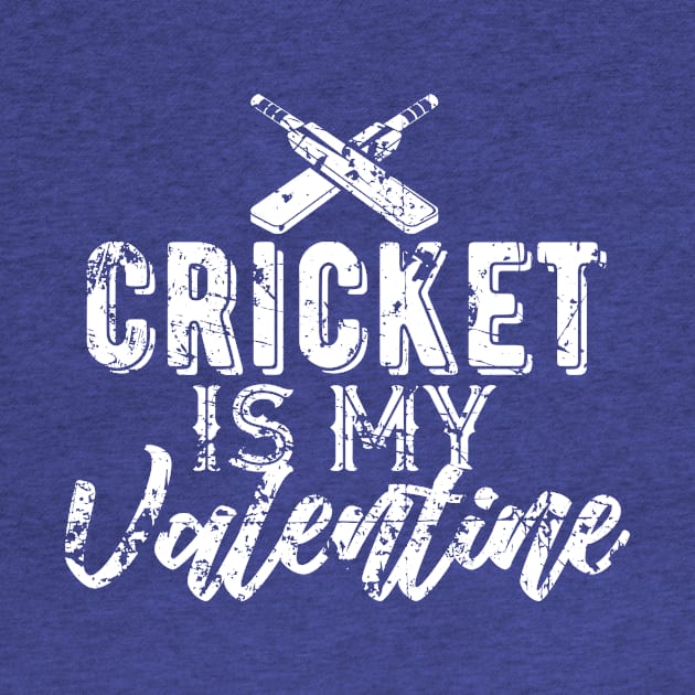 Gift for Cricket Fans Cricket is My Valentine by DimDom